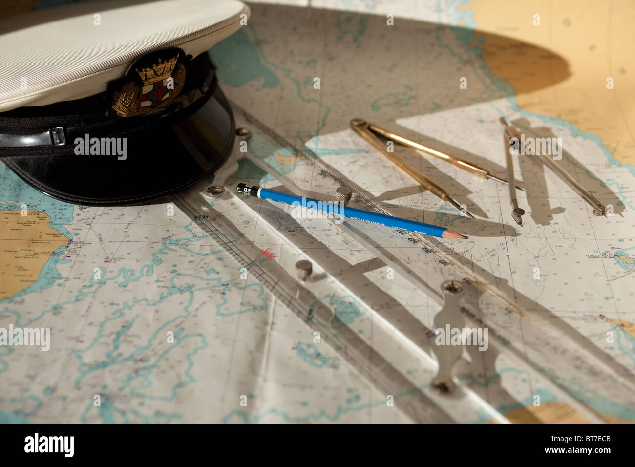 Marine navigation instruments Stock Photo - Alamy