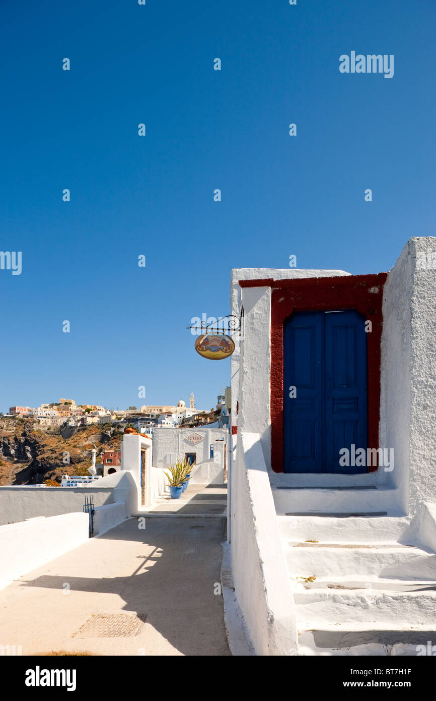 Fira (Thira) Santorini Cyclades Islands Greece Stock Photo