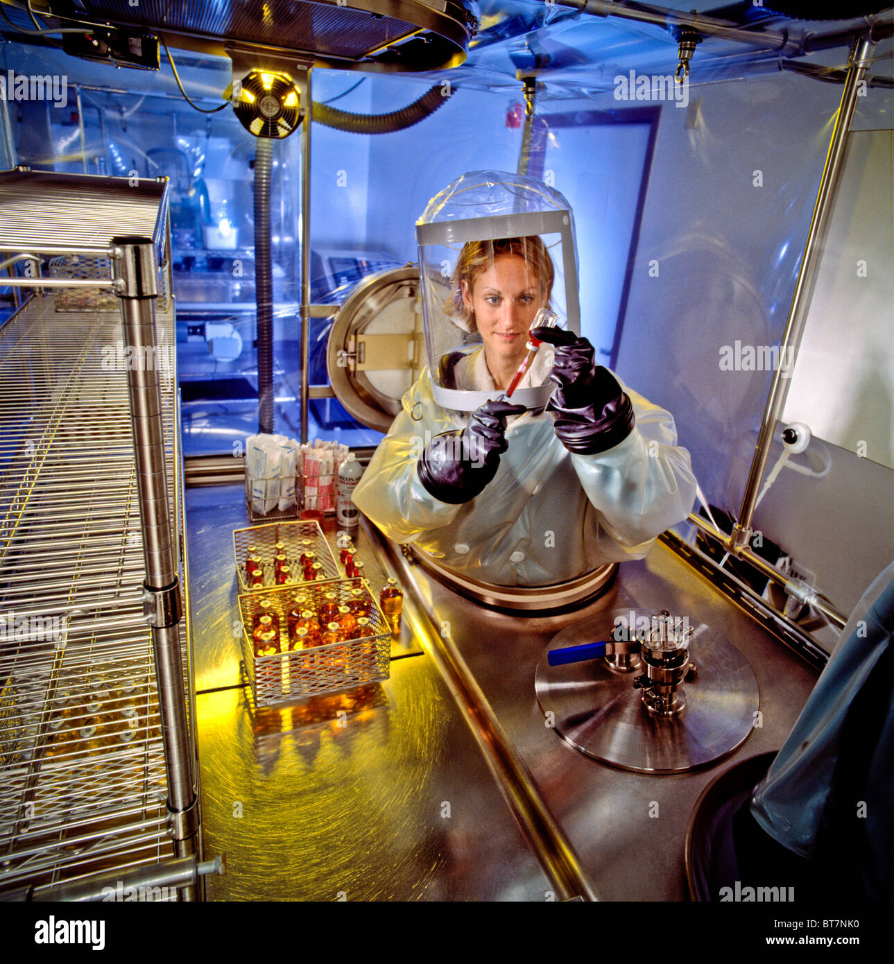 Scientific workers modern lab analysis equipment Stock Photo Alamy