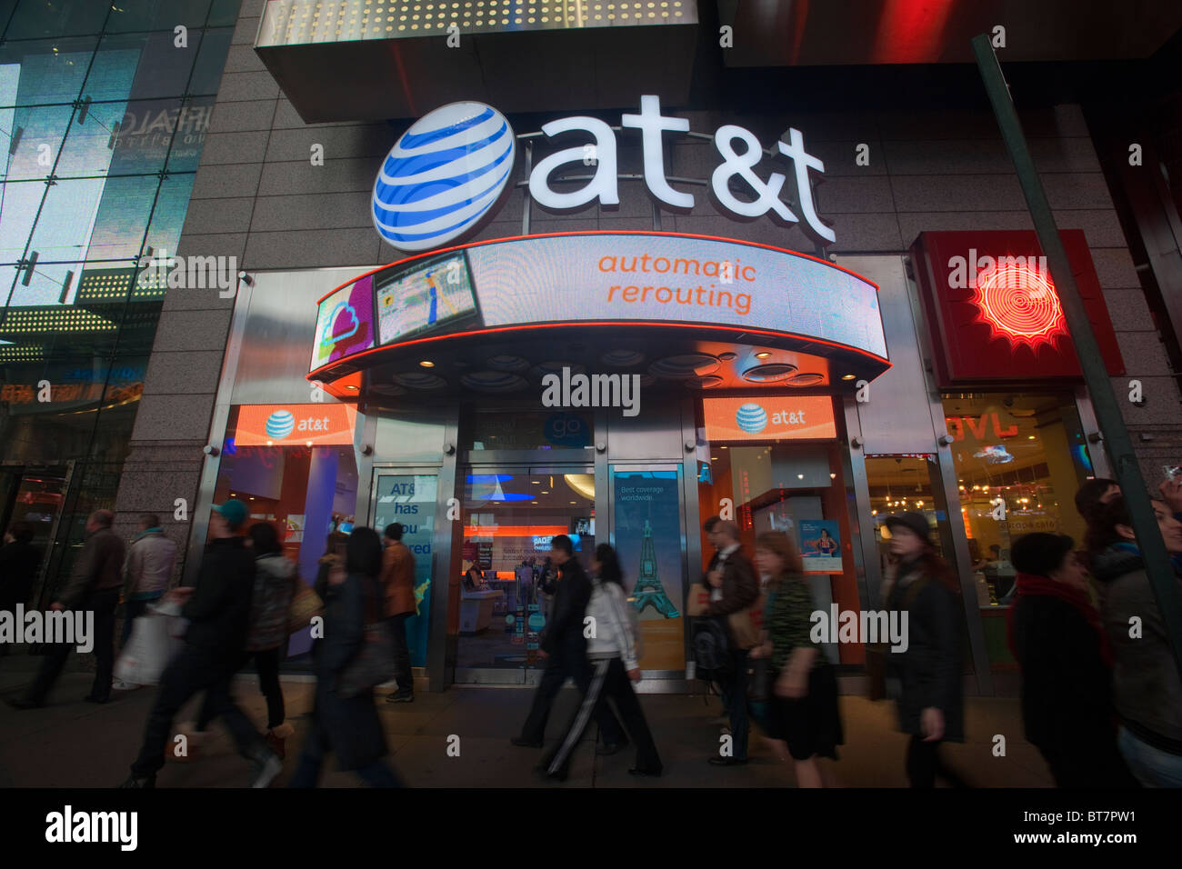 An AT&T Wireless store in Times Square in New York on Tuesday, October ...