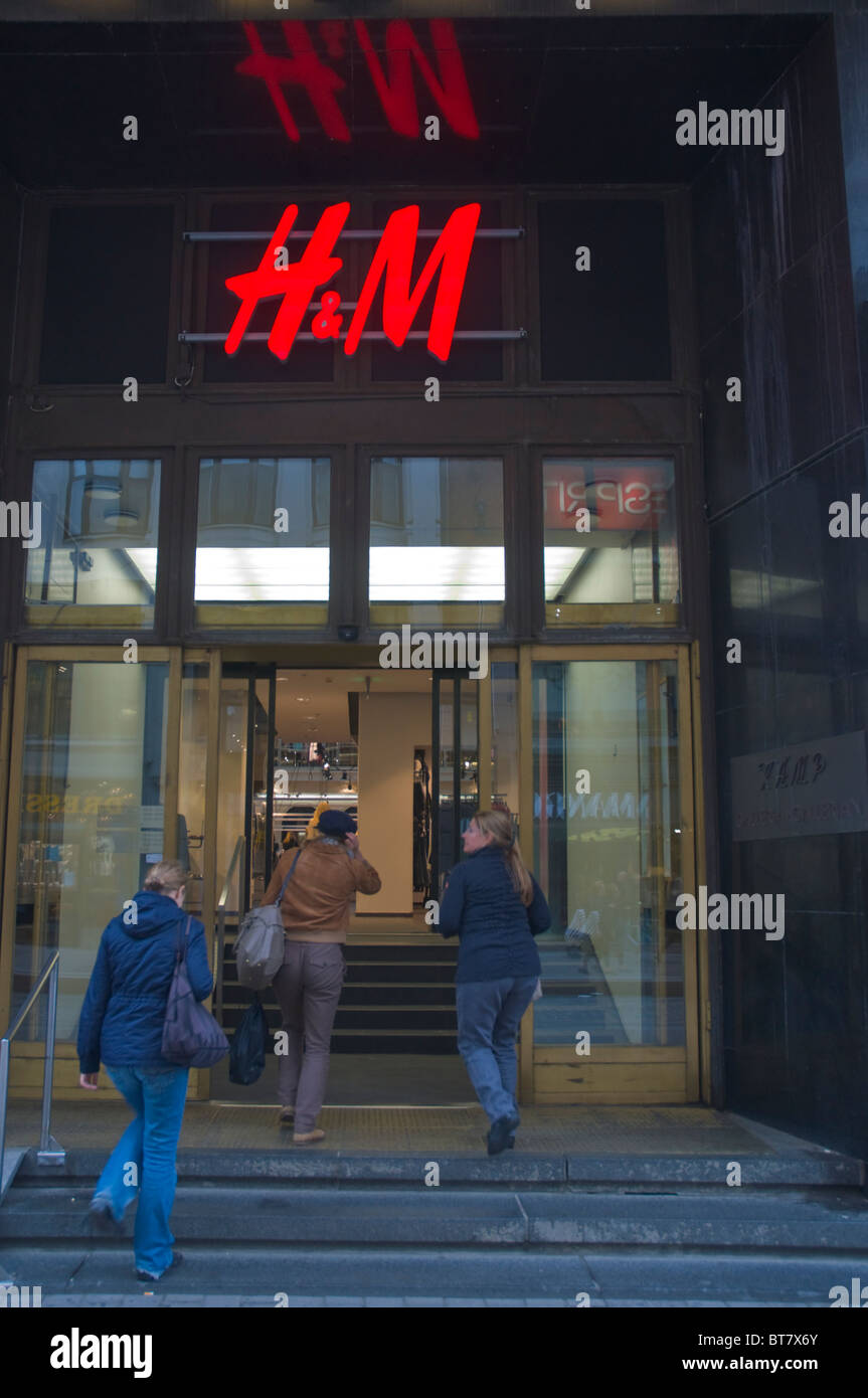 H&M clothing store Aleksanterinkatu street central Helsinki Finland