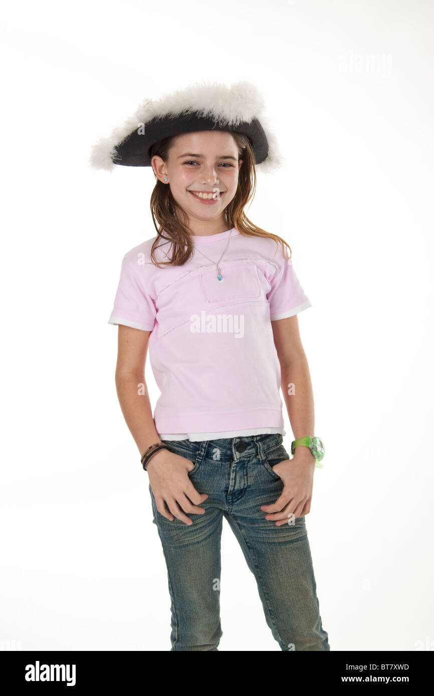 Beautiful girl isolated on white background Stock Photo - Alamy