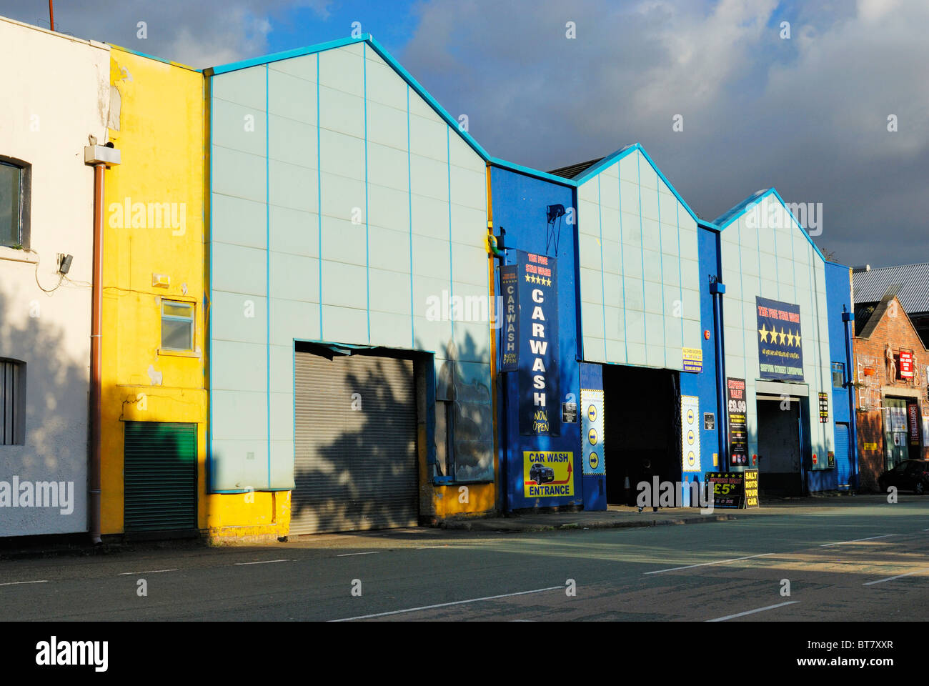 Businesses on Sefton Street in Liverpool known as the Dock Road