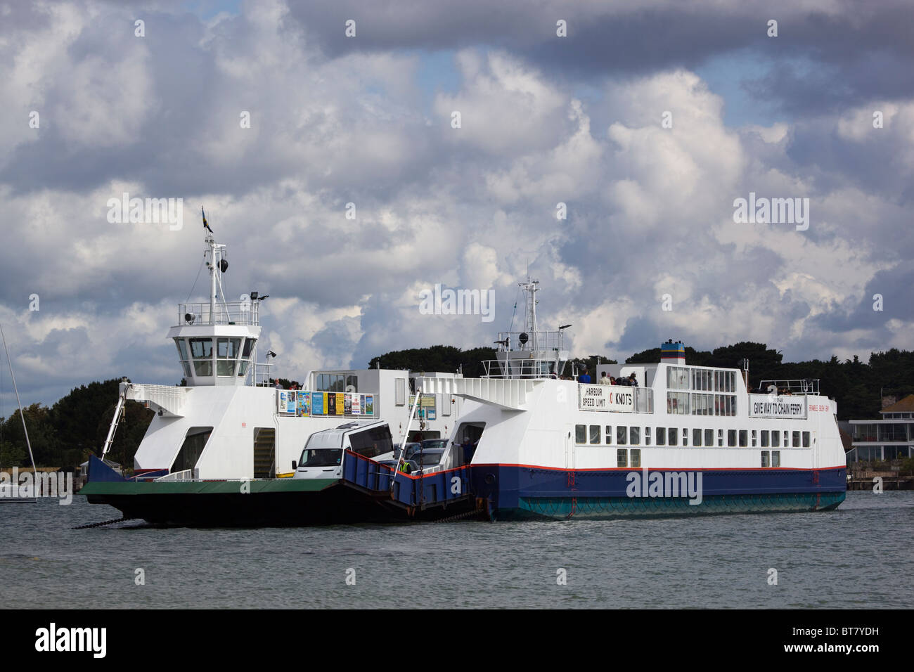 Sandbanks Chain Ferry Connecting Poole and Studland Stock Photo Alamy