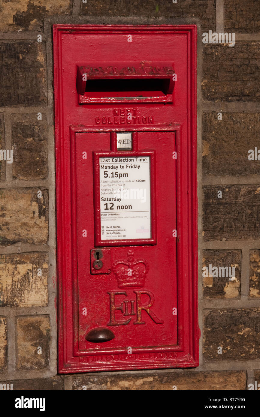 Post box outside Haworth Post Office Stock Photo Alamy