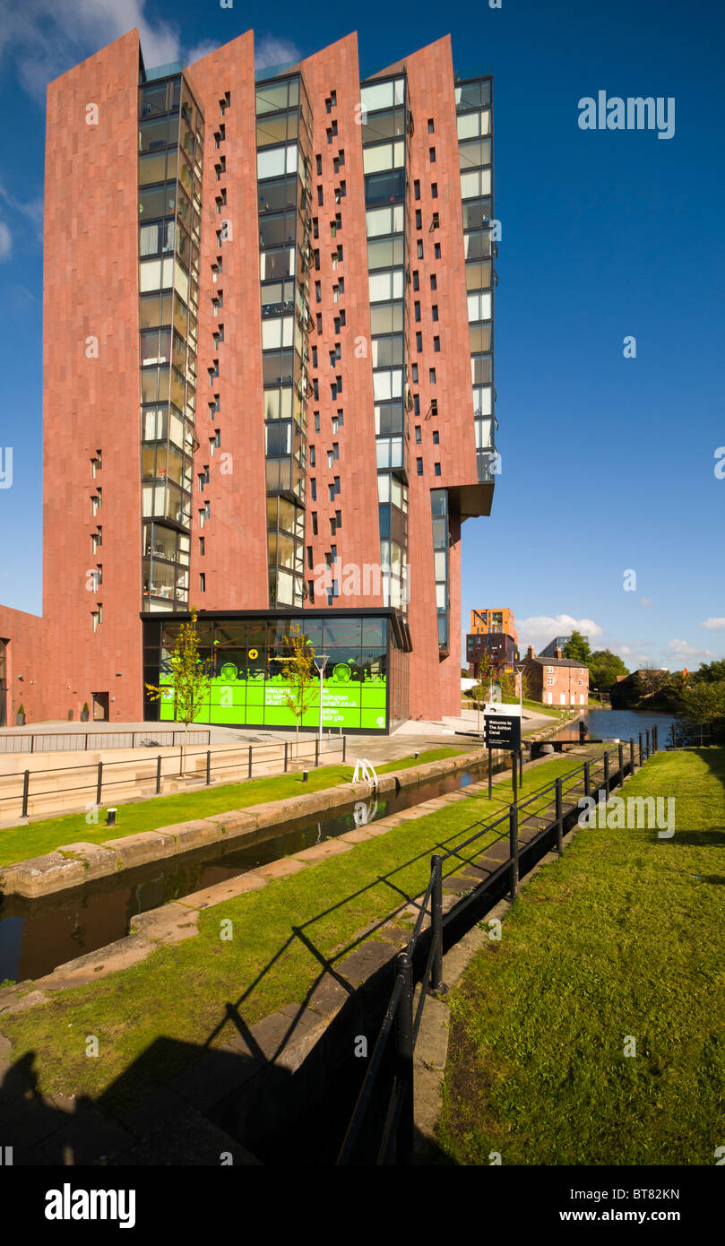 The Islington Wharf apartment block by Lock 1 of the Ashton Canal