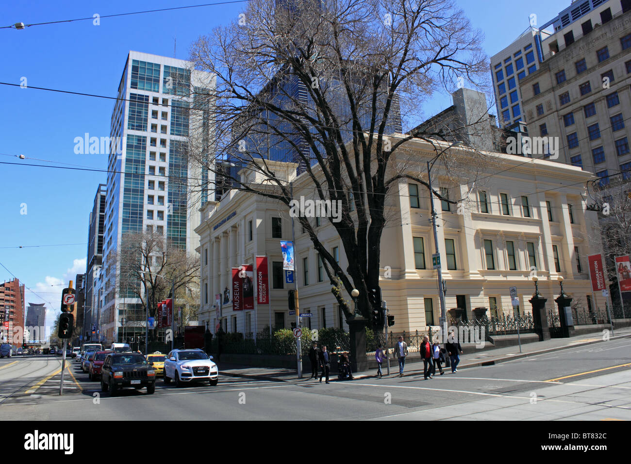 Immigration Museum at the corner of Flinders Street and Market Street, Melbourne CBD, Victoria, Australia, Australasia Stock Photo