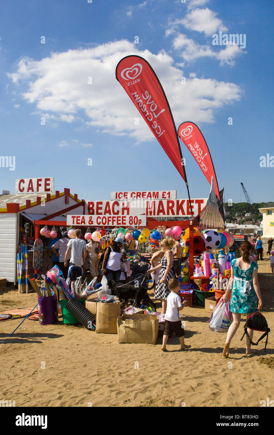 Beach Market Cafe Shop Weston Super Mare Stock Photo Alamy