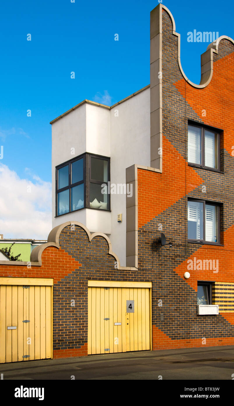 Social housing development at Islington Square, designed by FAT, at New Islington, Ancoats, Manchester, England, UK Stock Photo
