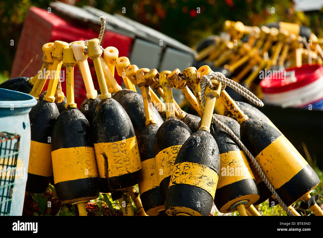 Lobster buoys, Kittery, Maine, USA Stock Photo Alamy