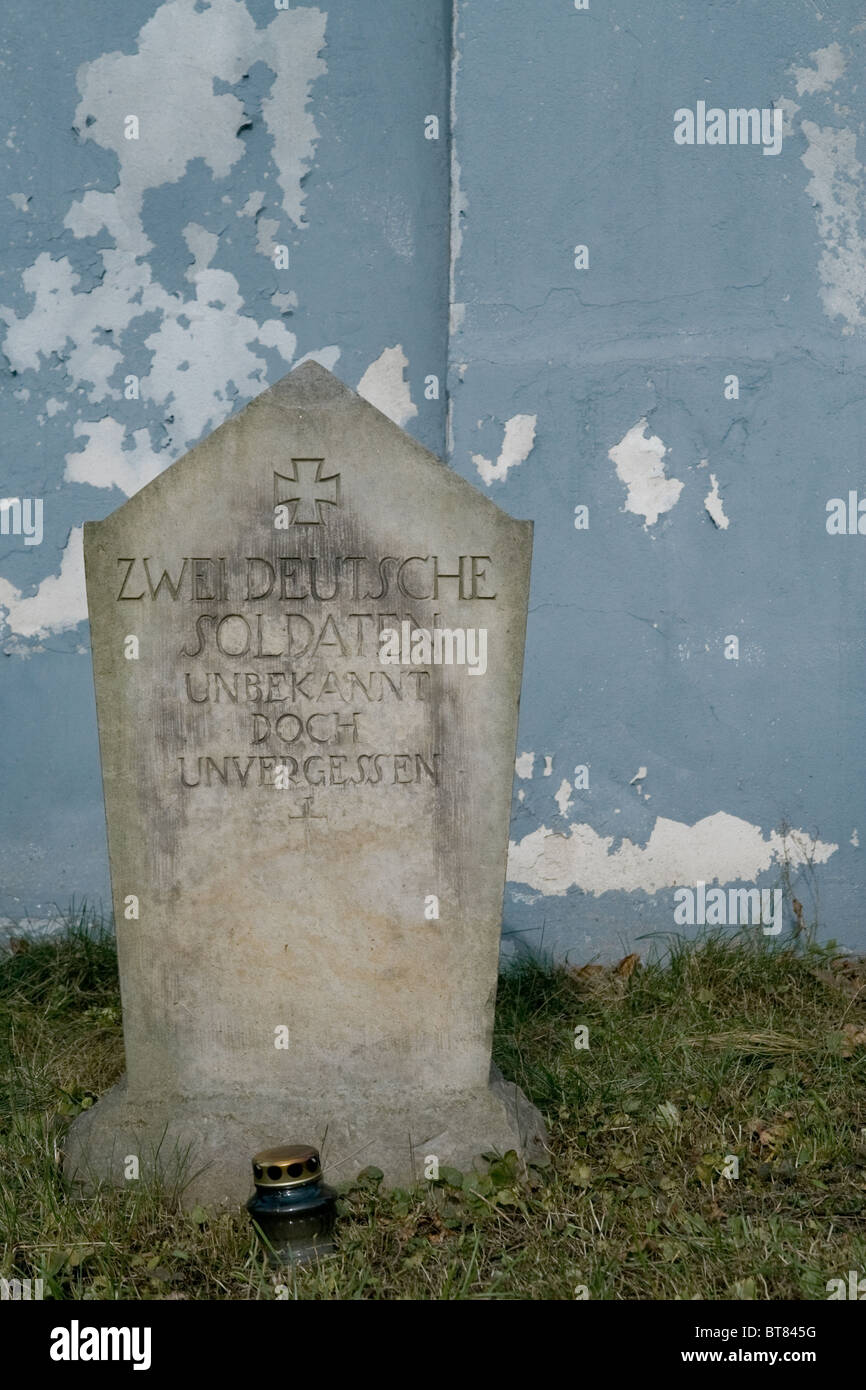 German WW I soldier's grave on roman catholic graveyard in Radom Stock Photo