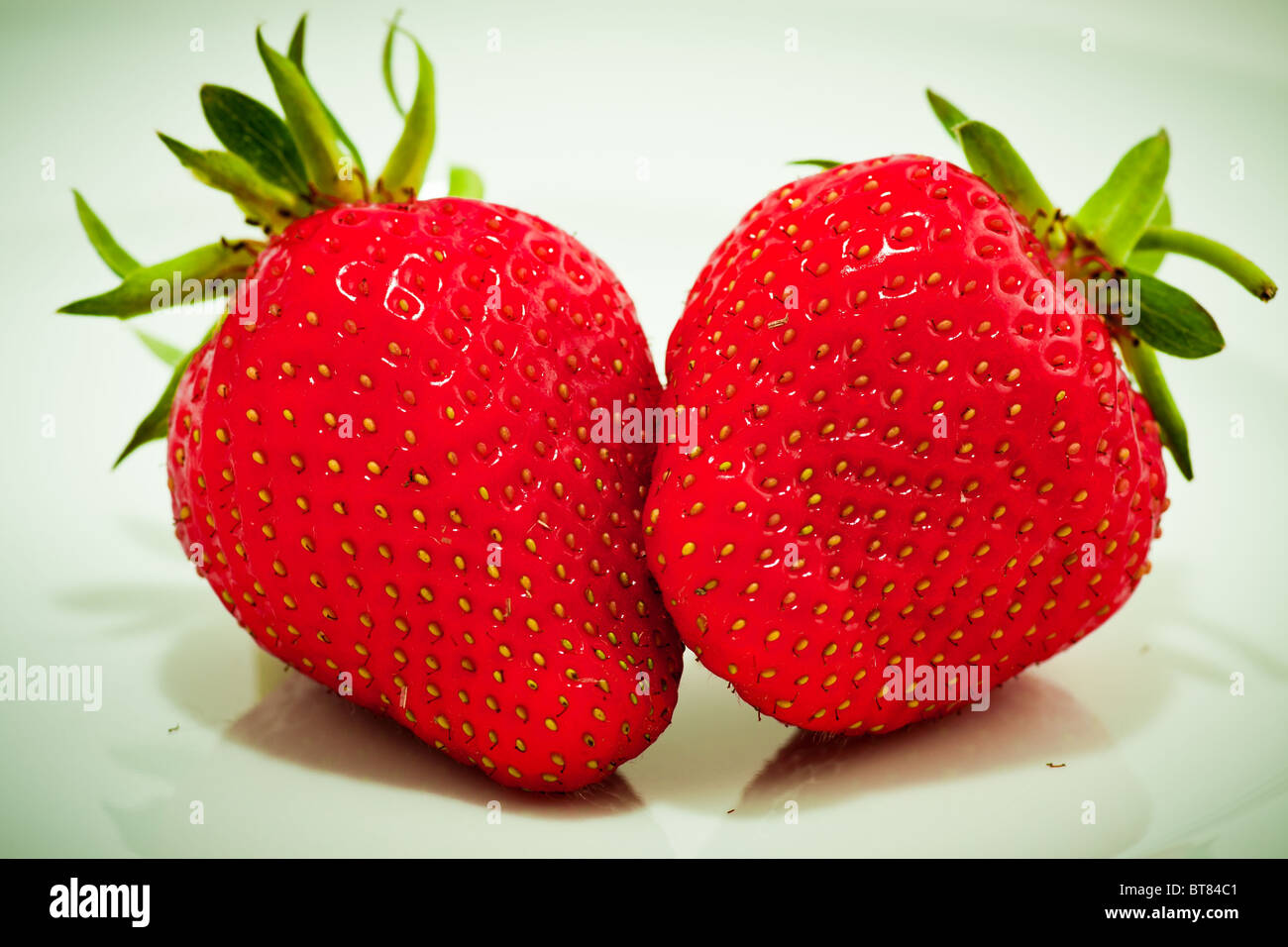 macro picture of a strawberry Stock Photo