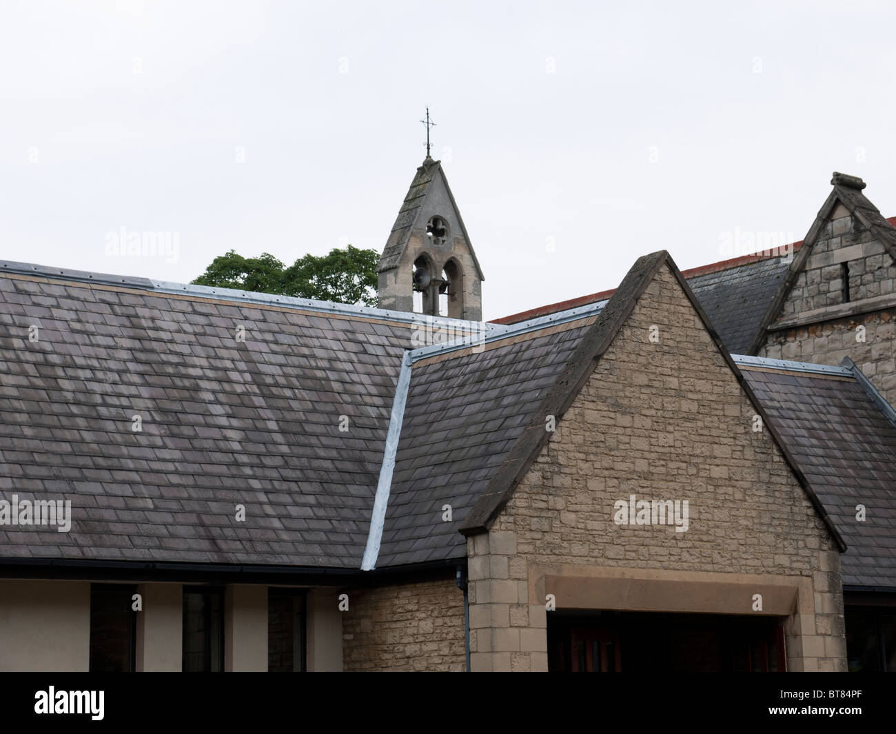 lead on a church roof vulnerable to thieves Stock Photo