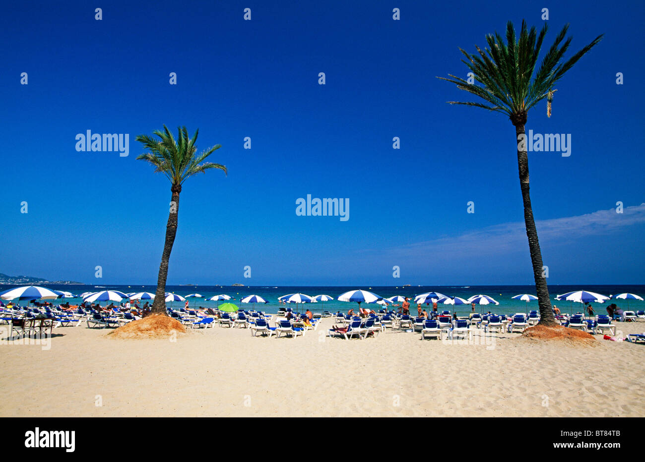 Playa d'en Bossa, Ibiza, Balearic Islands, Spain Stock Photo