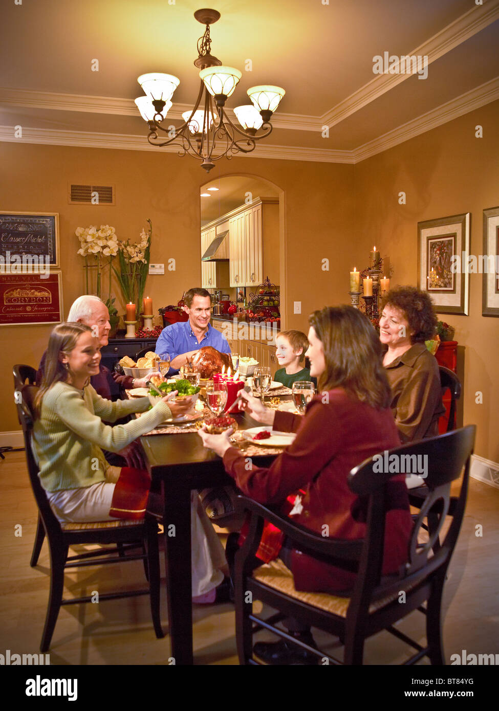 Christmas Thanksgiving Formal Dinner Style Party Setting