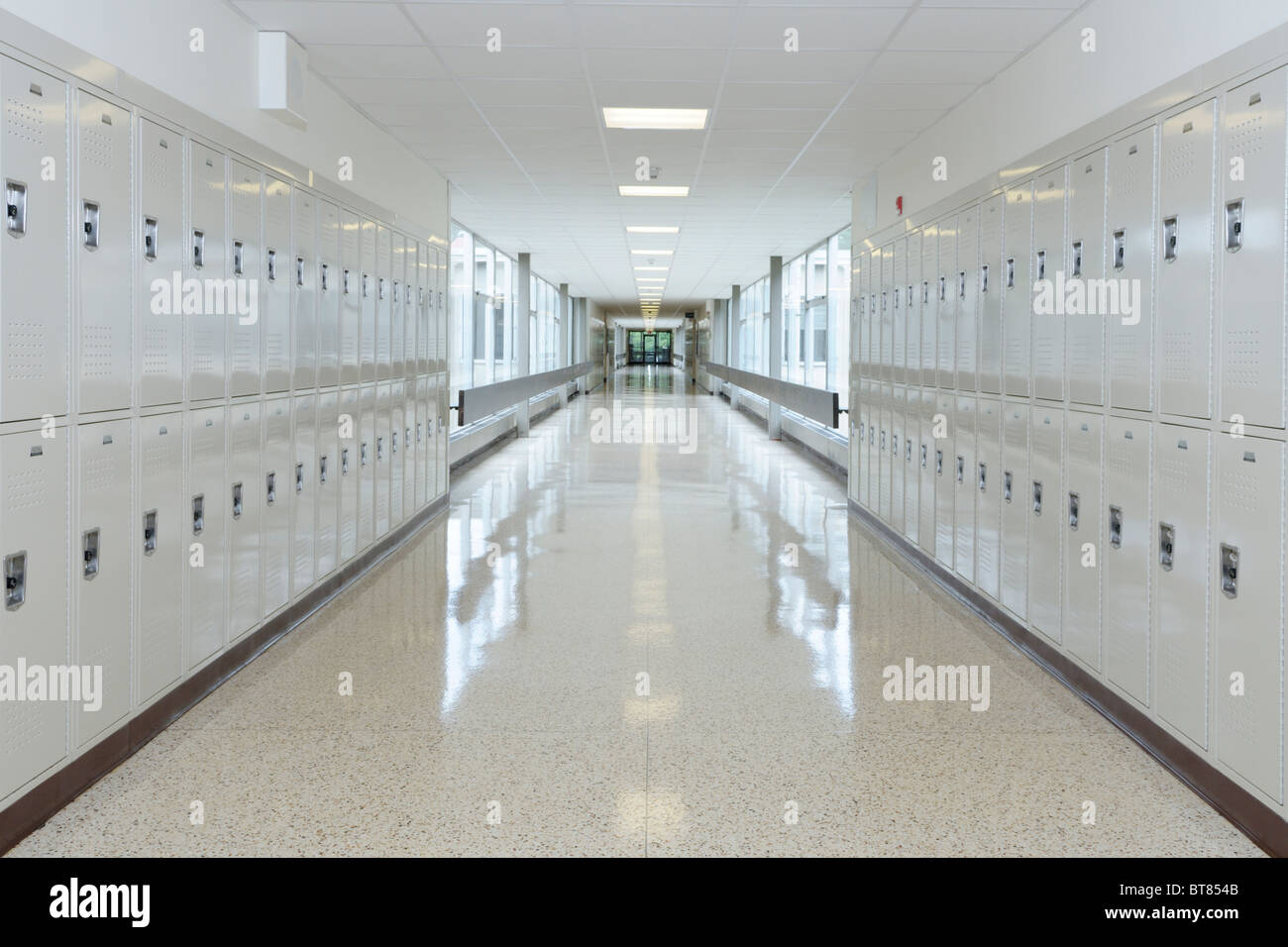 school hallway empty stock photo 32141771 alamy