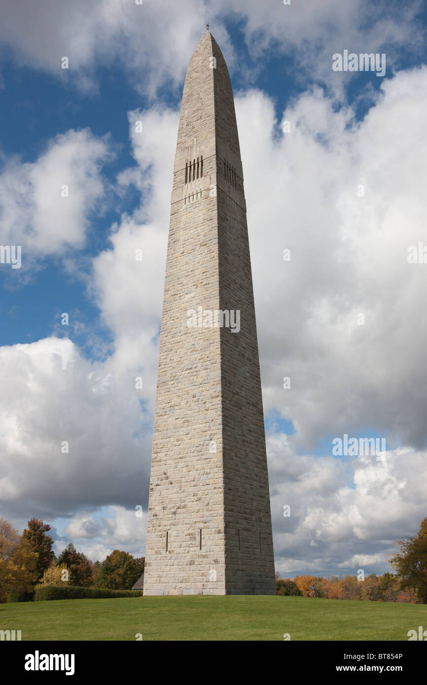 The Bennington Battle Monument, commemorating the Battle of Bennington, is the tallest structure in Vermont Stock Photo