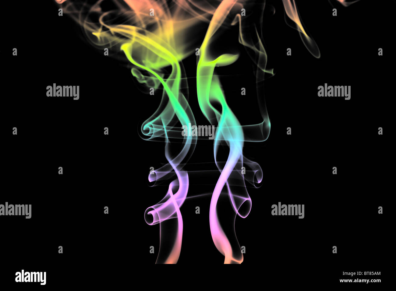 Abstract smoke. Isolated on a black background Stock Photo - Alamy