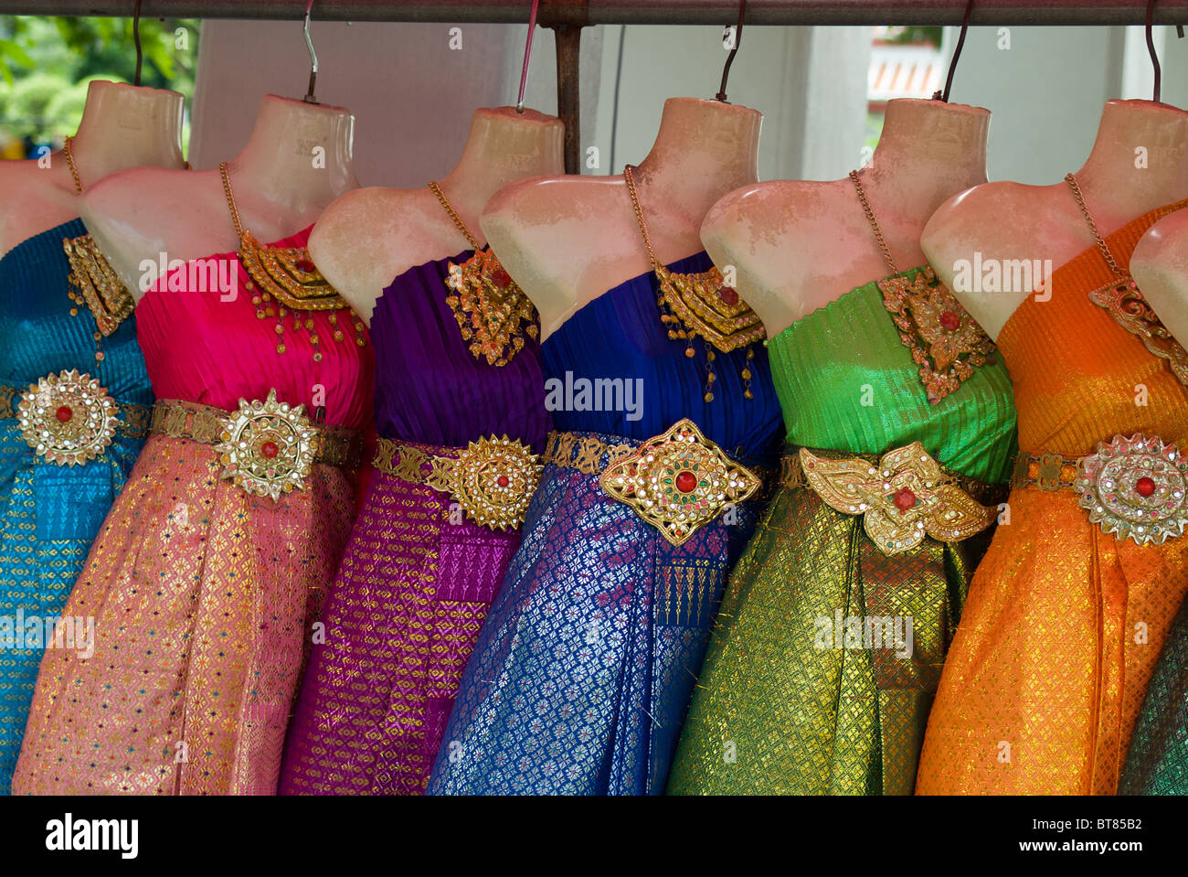 Traditional Thai Ladies Dress Stock Photo