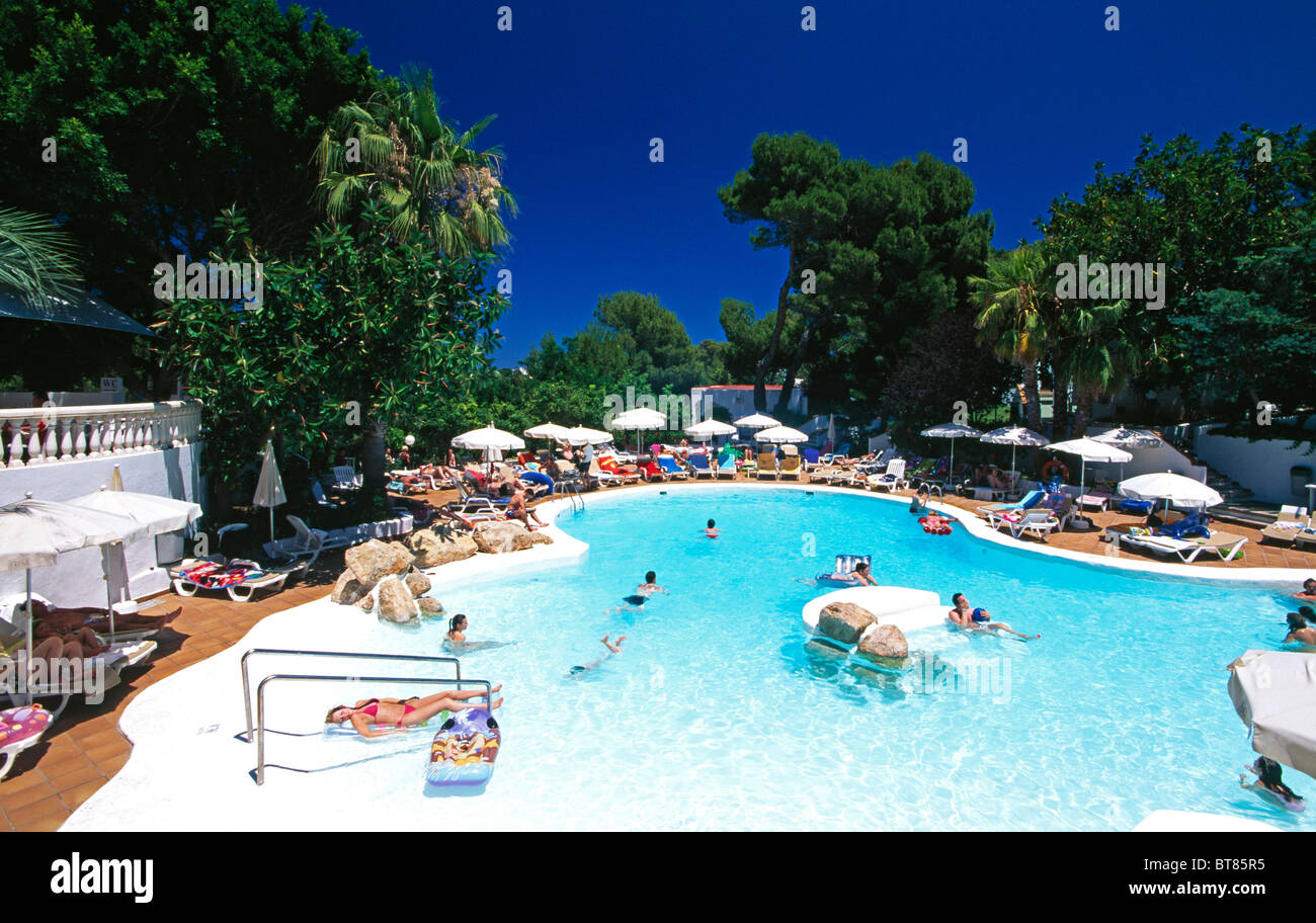 Hotel grounds near Portinatx, Ibiza, Balearic Islands, Spain Stock Photo