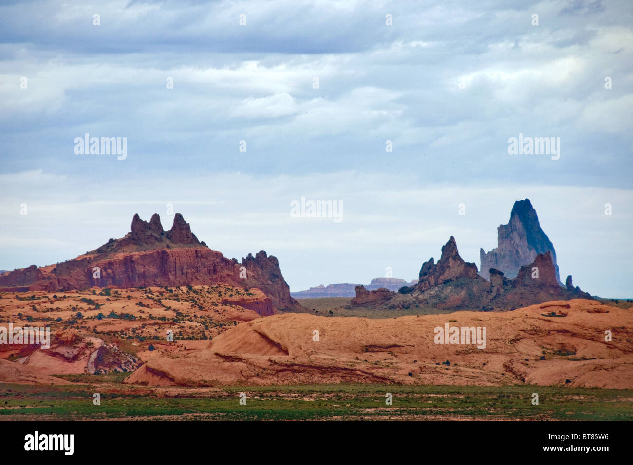 rock mesas, Navajo Reservation, Northern Arizona Stock Photo