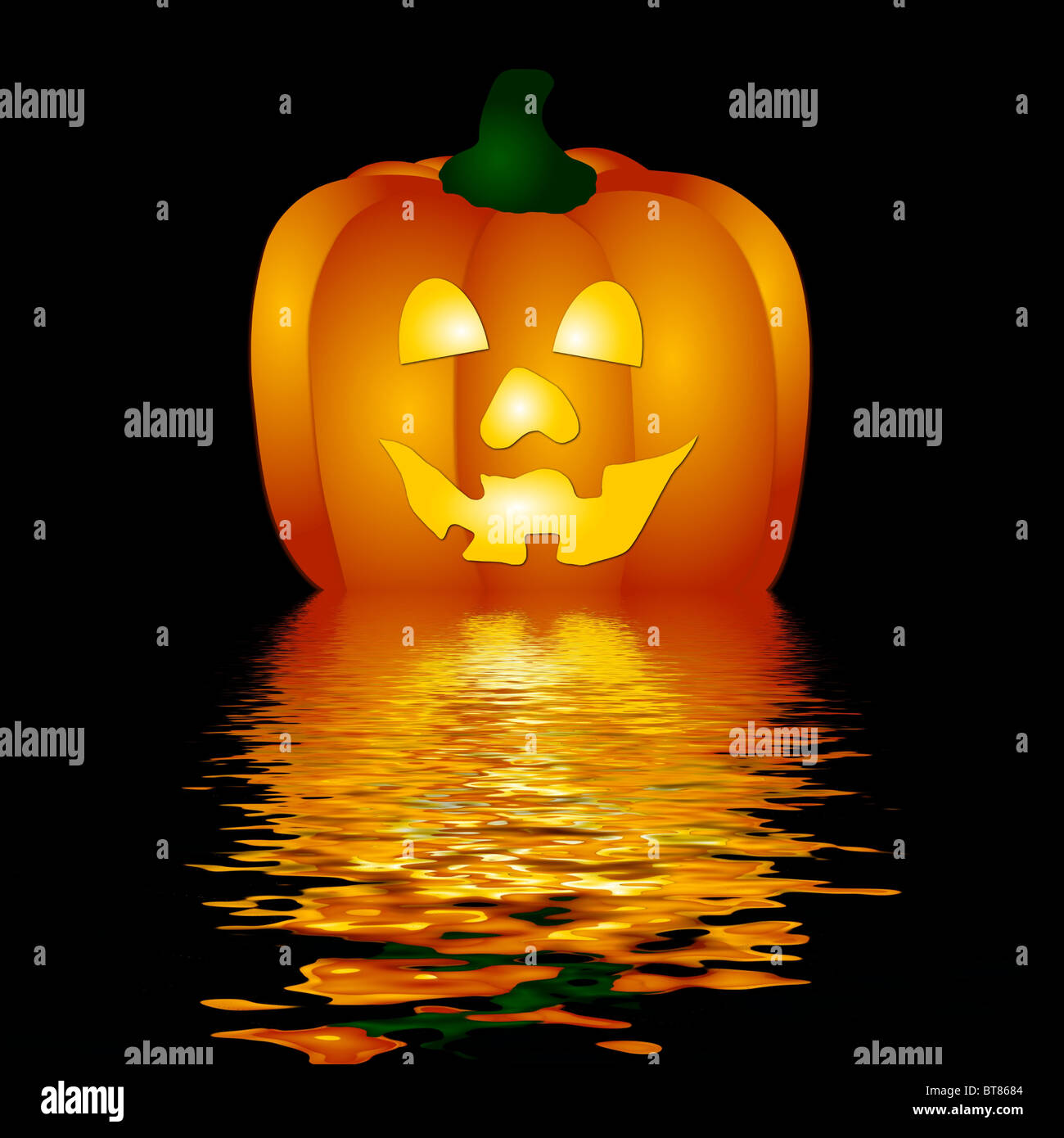 illustration of a halloween pumpkin Stock Photo - Alamy