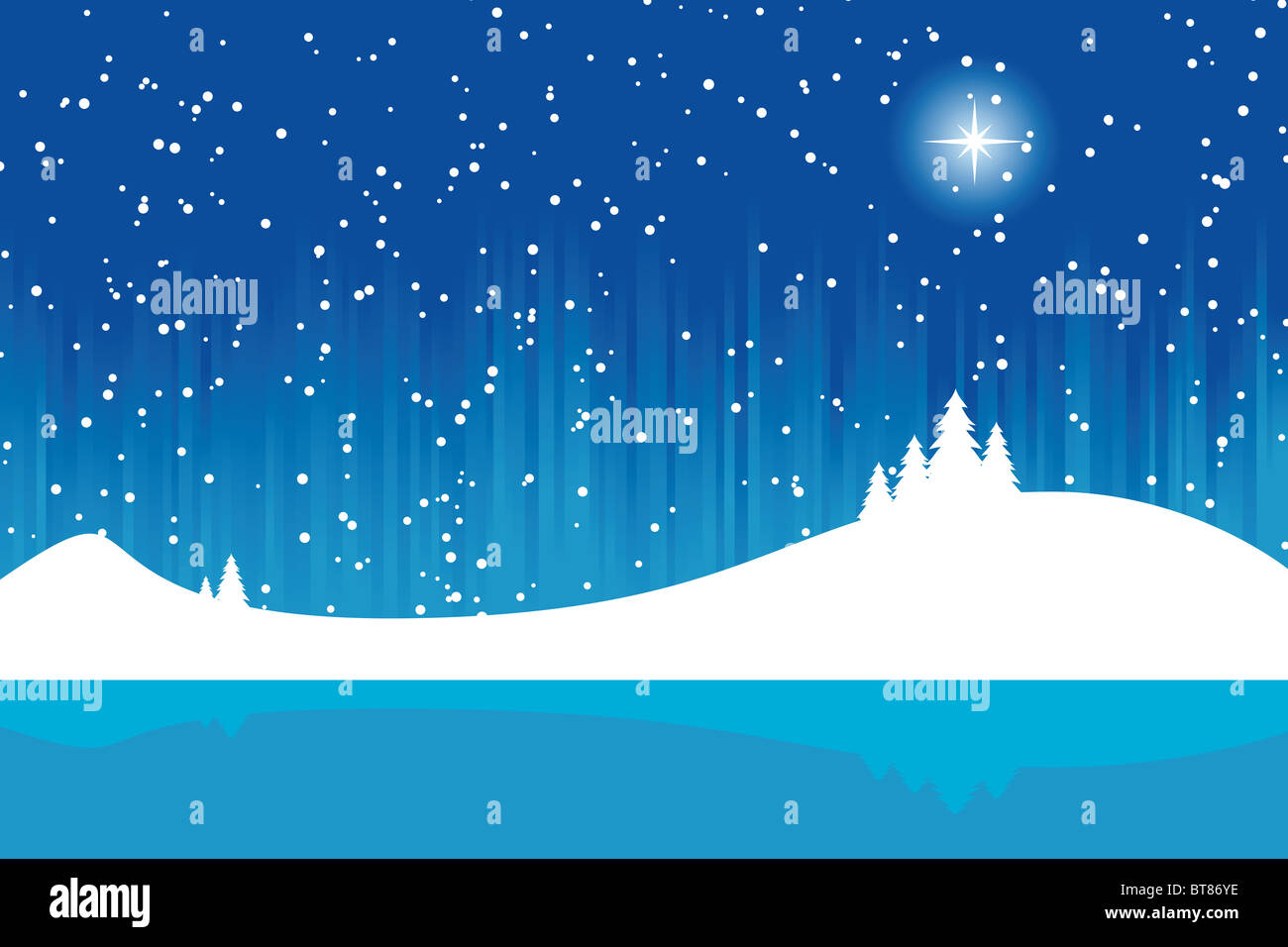 Vector Abstract Background with Christmas tree and Star Stock Photo - Alamy