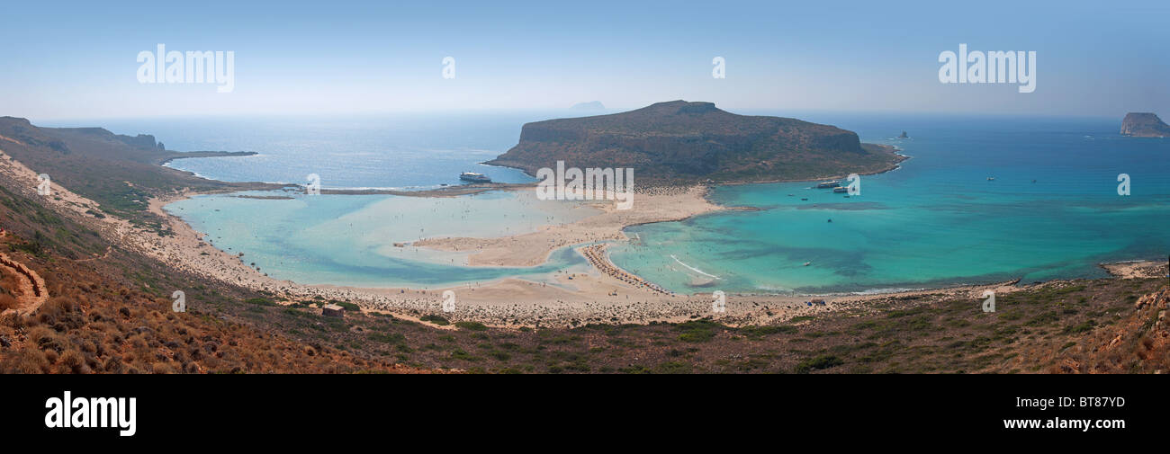 Balos beach (Crete) panoramic photo Stock Photo