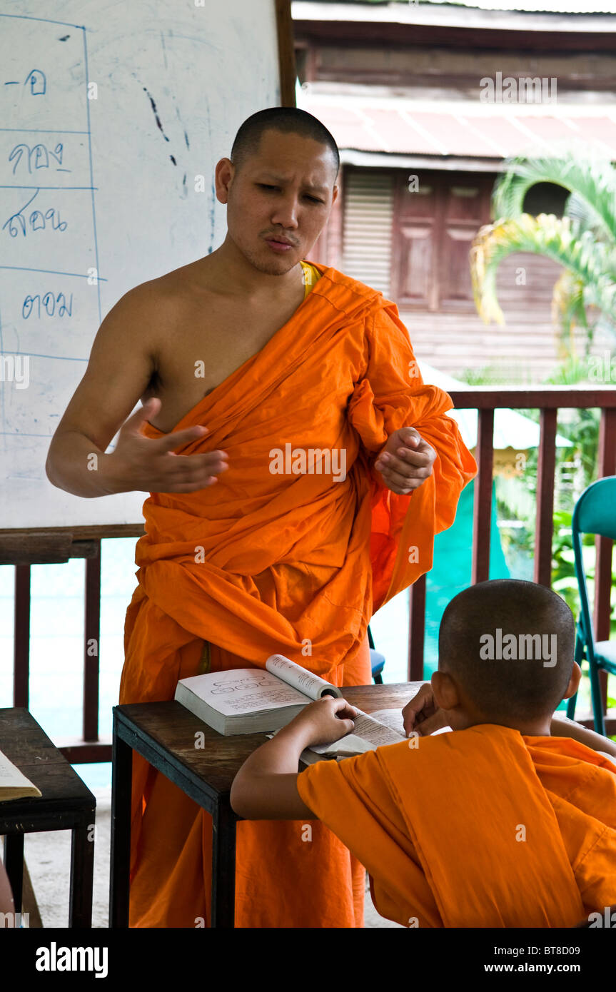Buddhist monks at school. Stock Photo