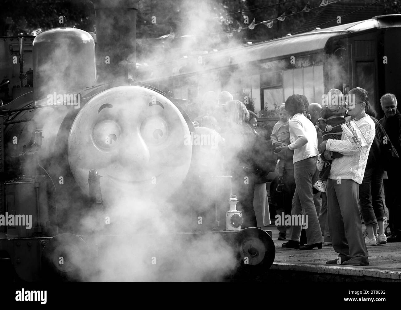black and white thomas the tank engine