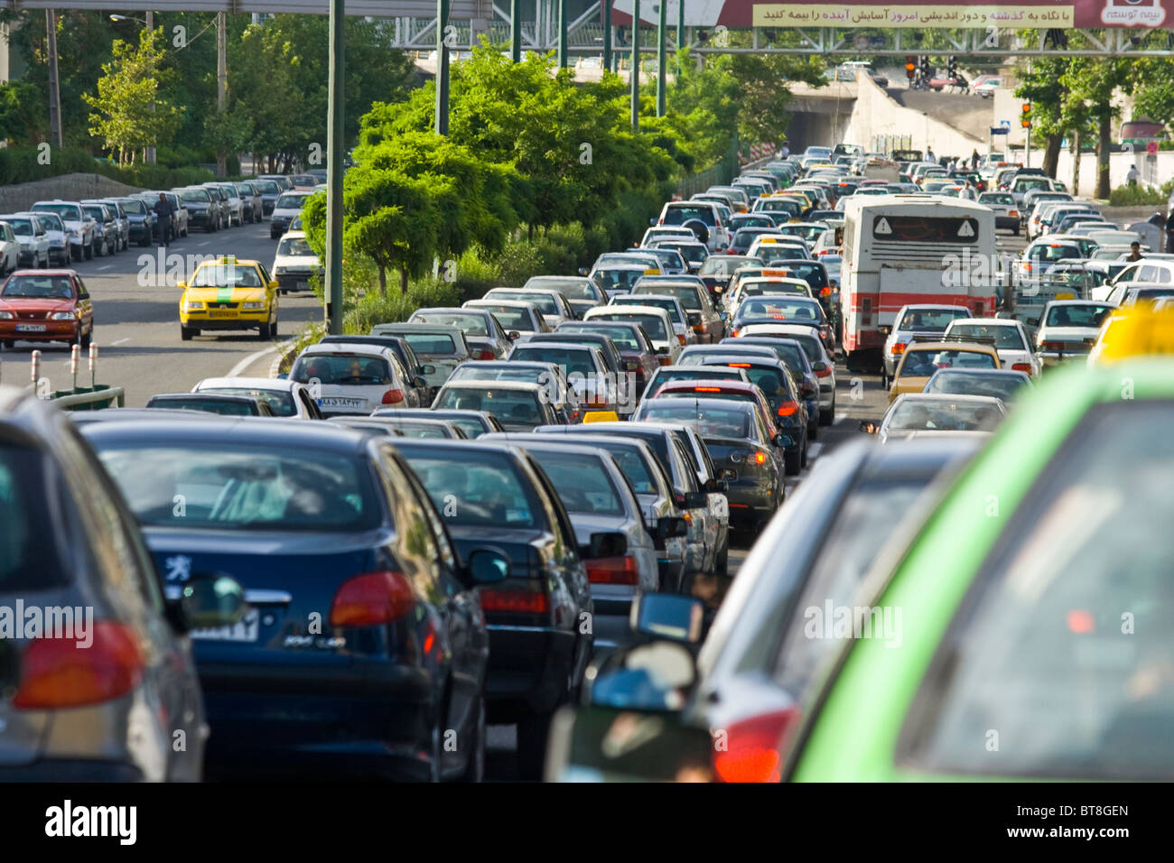 Traffic in Tehran Iran Stock Photo