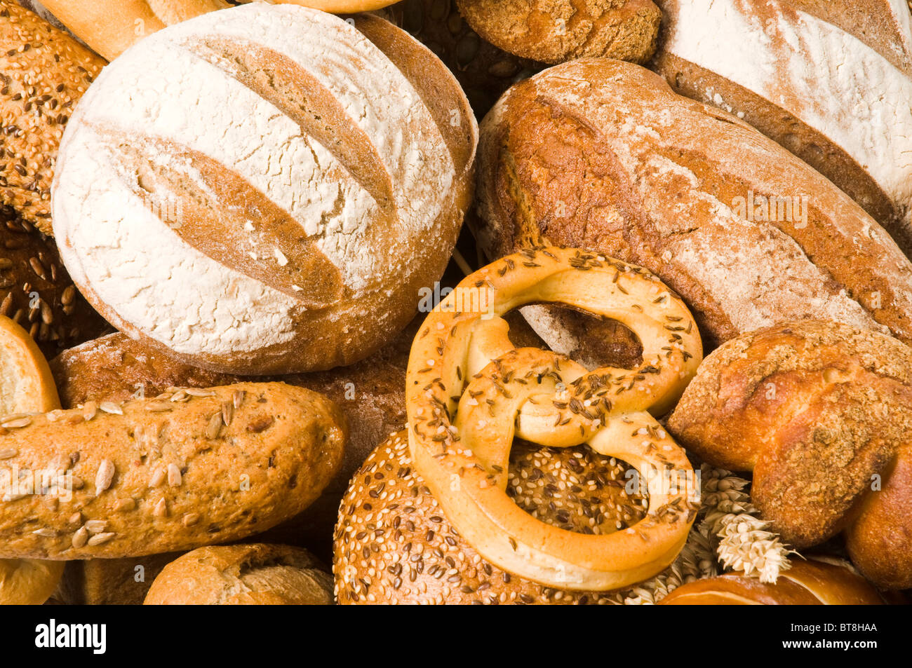 Variety of baked products Stock Photo Alamy