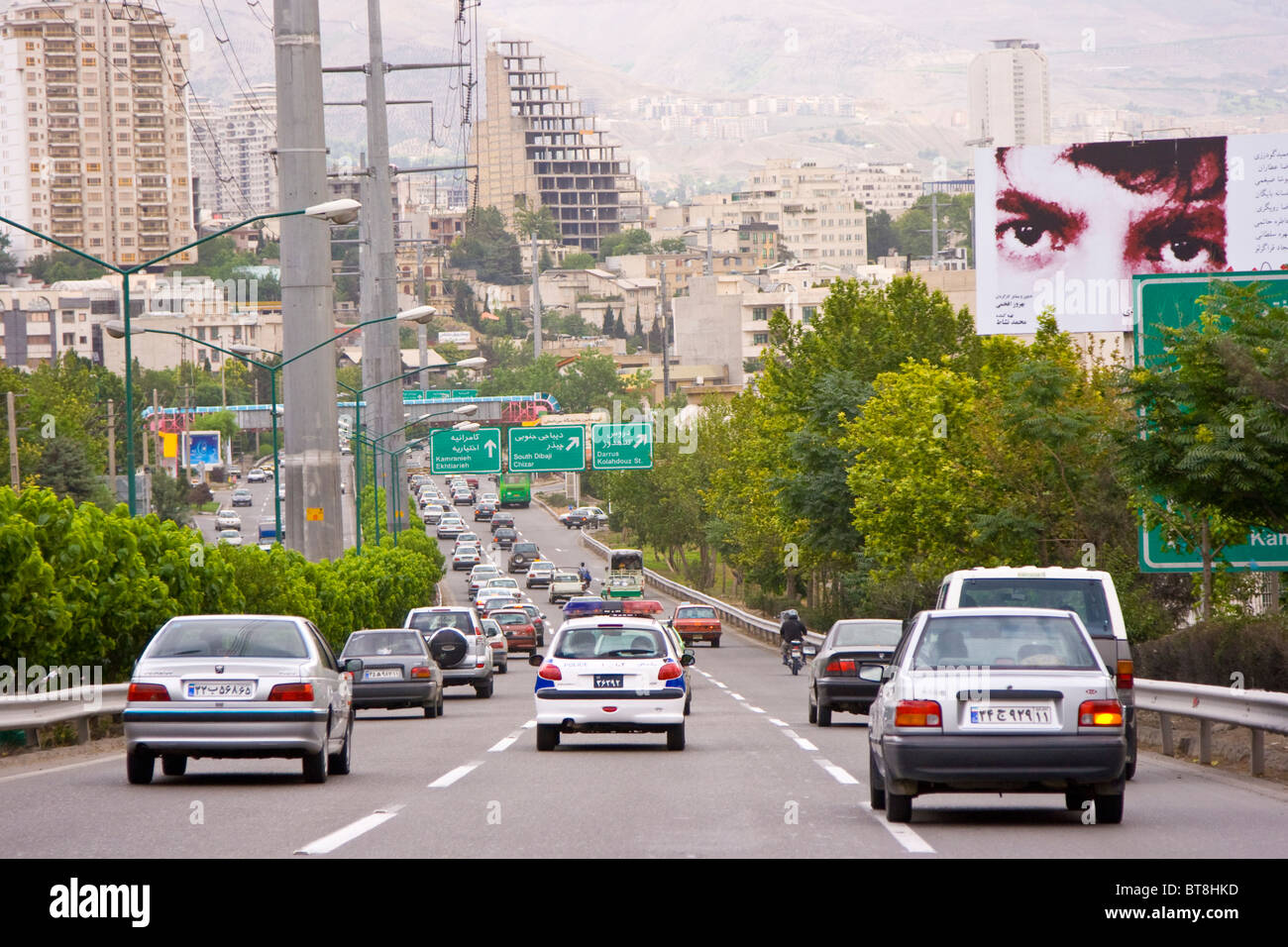 Highway in Tehran, Iran Stock Photo
