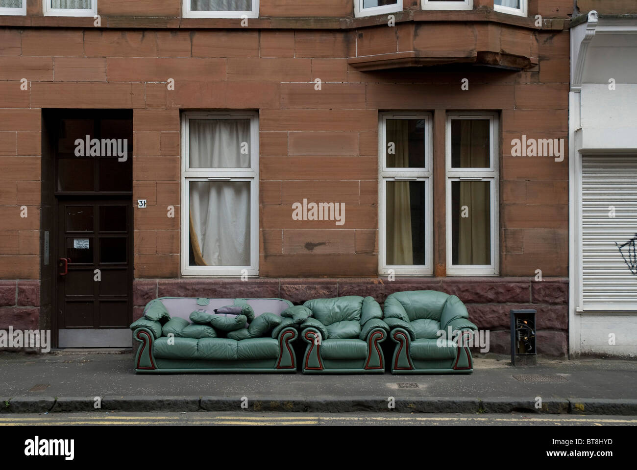 Street furniture Glasgow Stock Photo Alamy