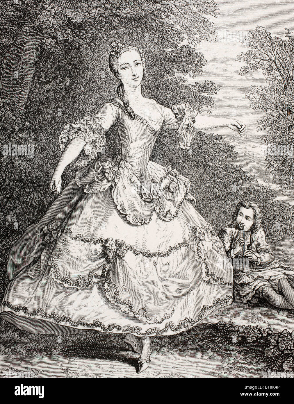 Marie Sallé, circa 1707 -1756. French dancer. Stock Photo