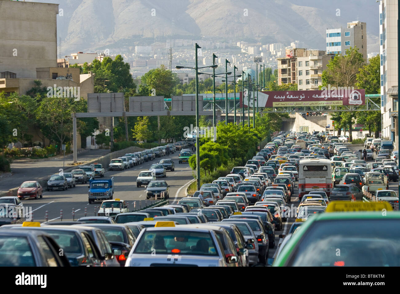 Traffic in Tehran Iran Stock Photo