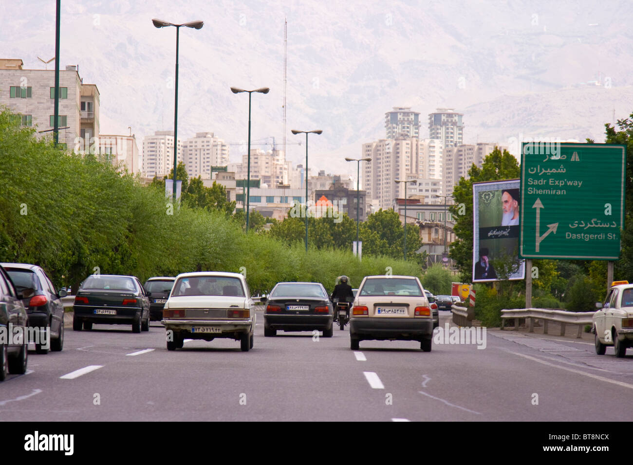 Highway in Tehran, Iran Stock Photo