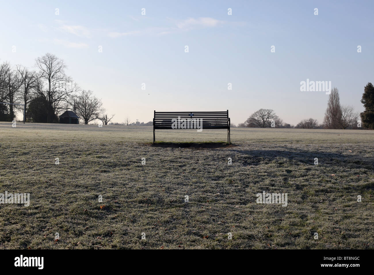 Bench in park Stock Photo - Alamy