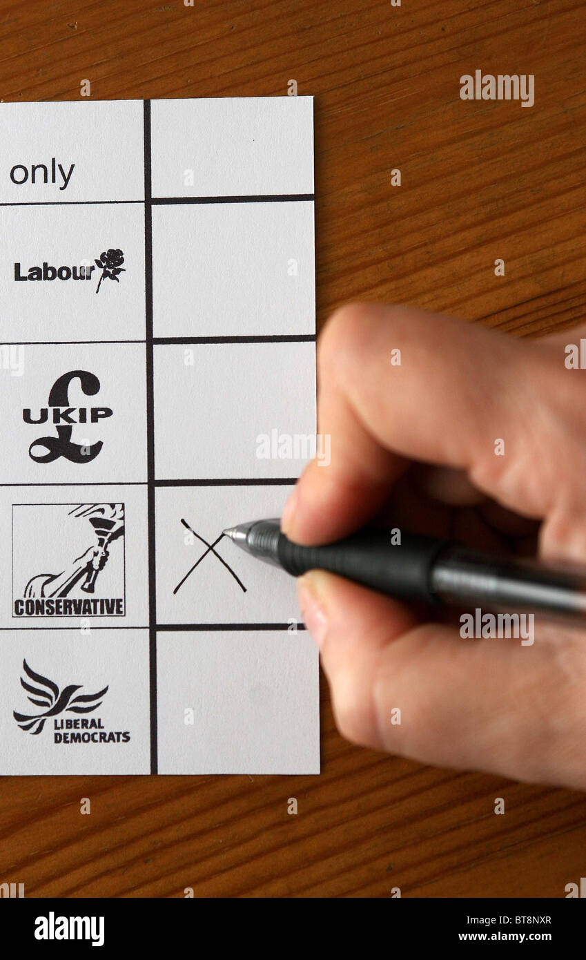 Local election voting. Picture by James Boardman. Stock Photo