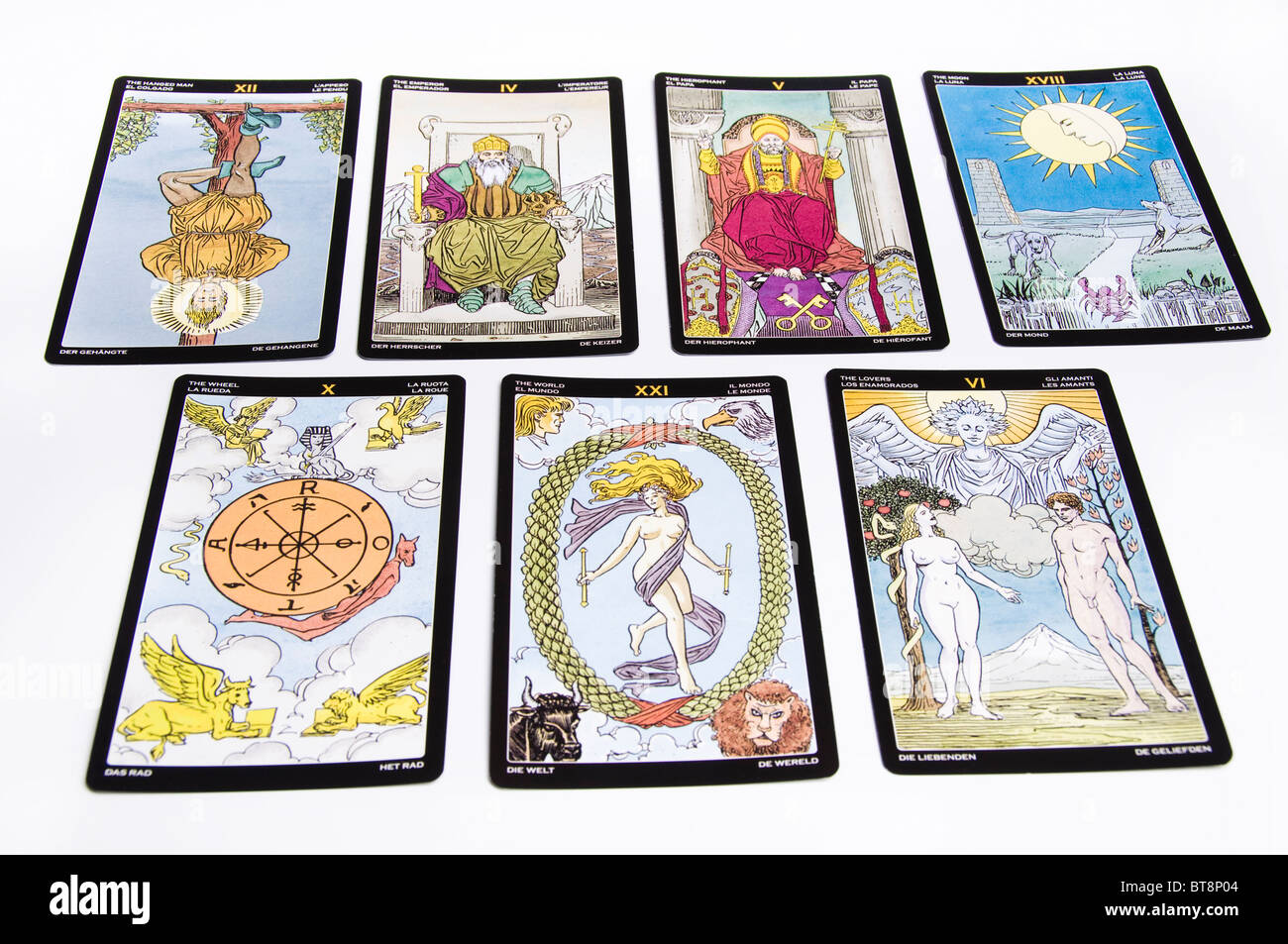 tarot cards for divination and fortune telling Stock Photo - Alamy