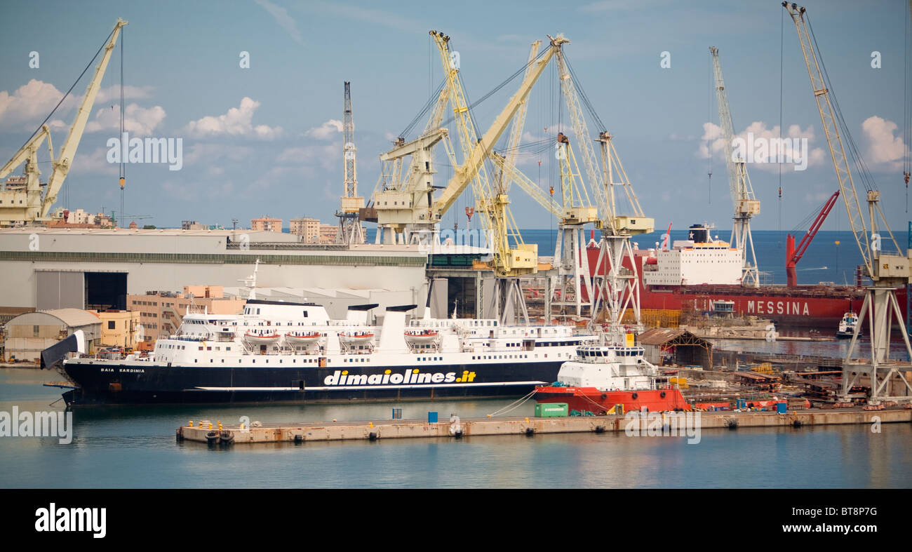 ship repair yards, Palermo Sicily Italy Stock Photo