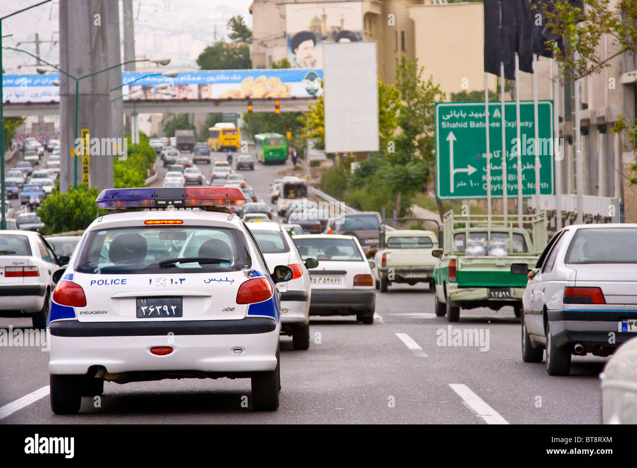 Highway in Tehran, Iran Stock Photo