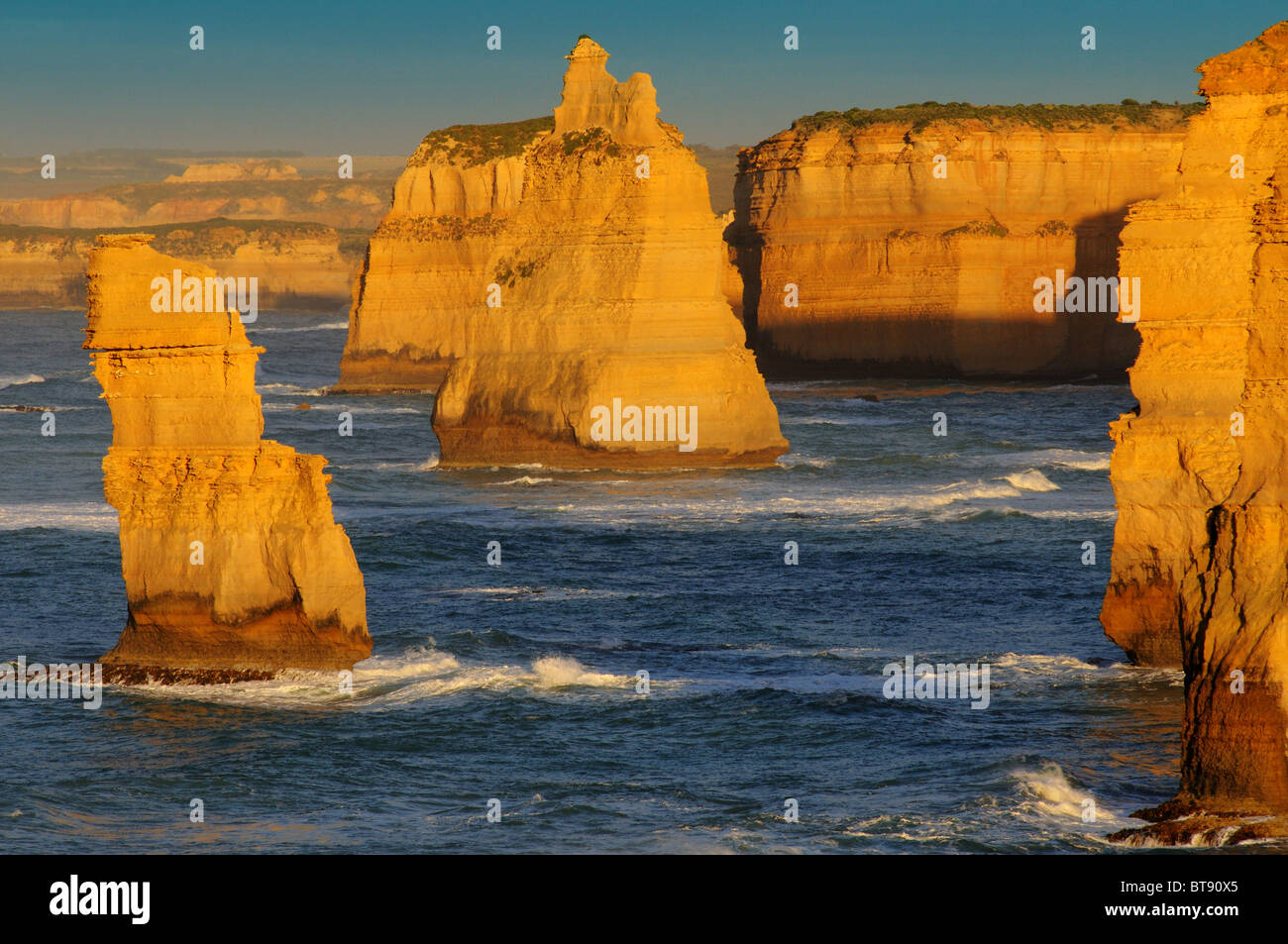 Sunrise on the Twelve Apostles on Australia's Great Ocean Road Stock