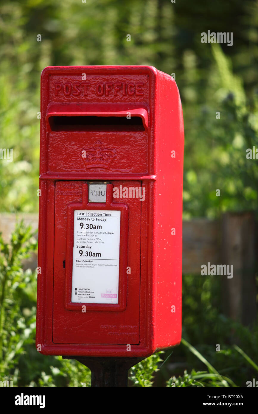countryside post box near Montrose Scotland Stock Photo Alamy