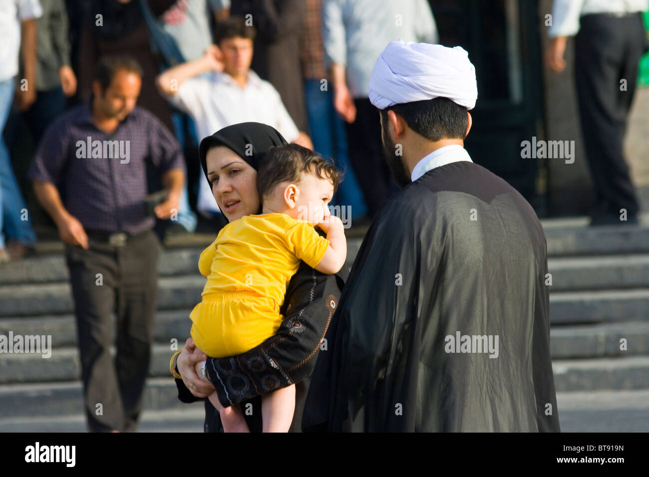 Iranian family in Tehran, Iran Stock Photo