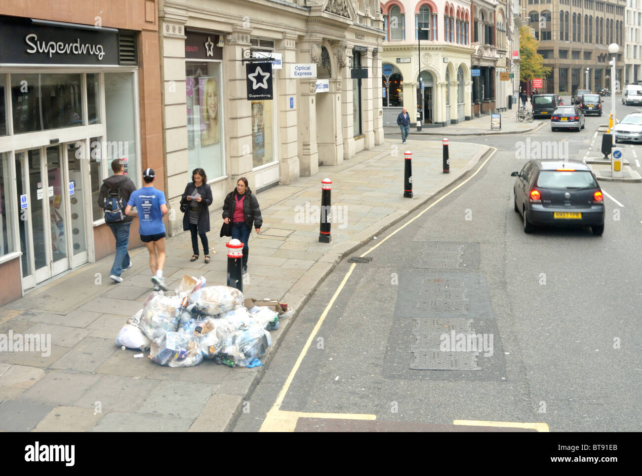Rubbish waiting to be collected, London, UK Stock Photo Alamy