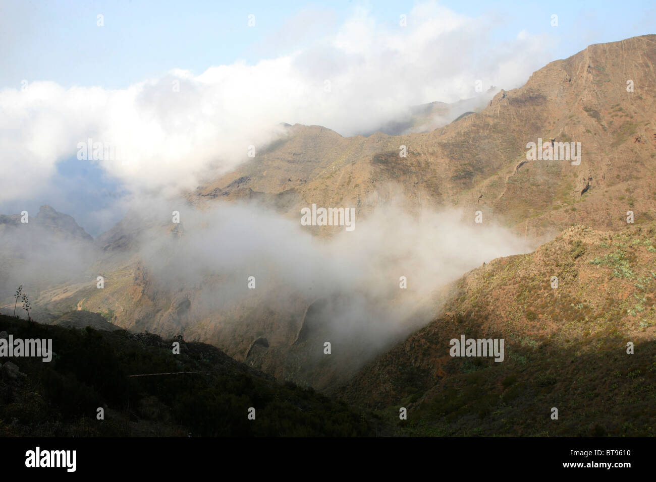 Clouds in the hiking area Teno Mountains, Tenerife, Canary Islands, Spain, Europe Stock Photo