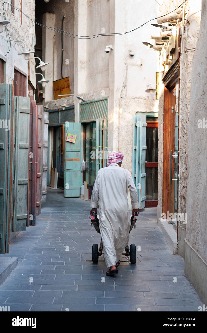 trader man in qatar doha souk Stock Photo