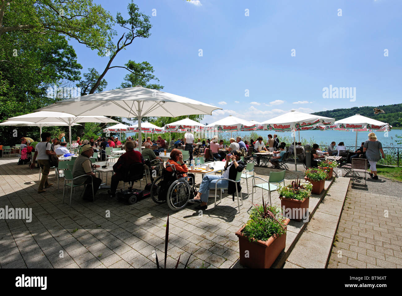 Garden restaurant on Mainau Island on Lake Constance, Baden-Wuerttemberg,  Germany, Europe Stock Photo - Alamy