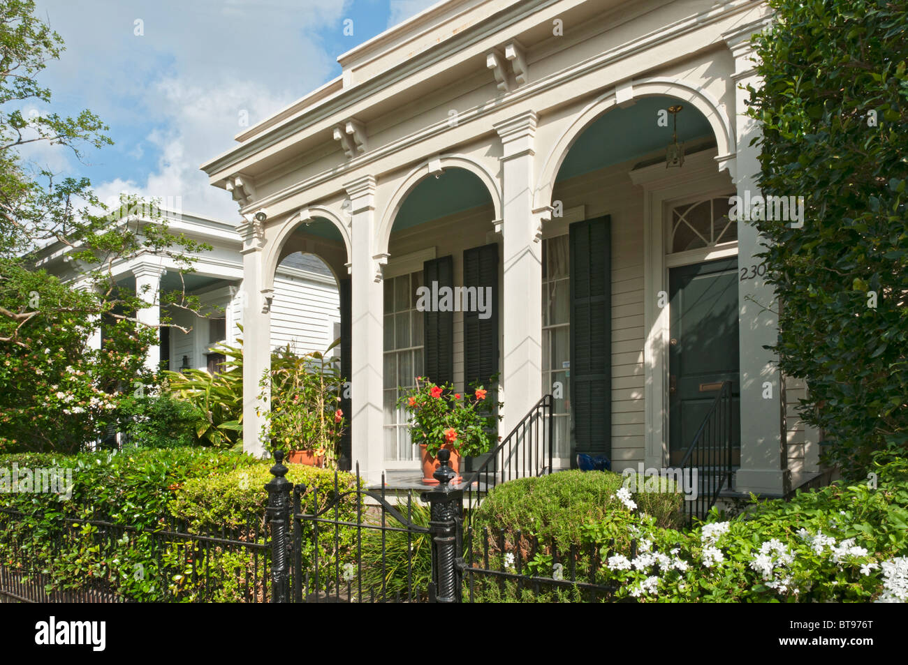 Louisiana, New Orleans, Garden District, Seven Sisters Houses Stock Photo